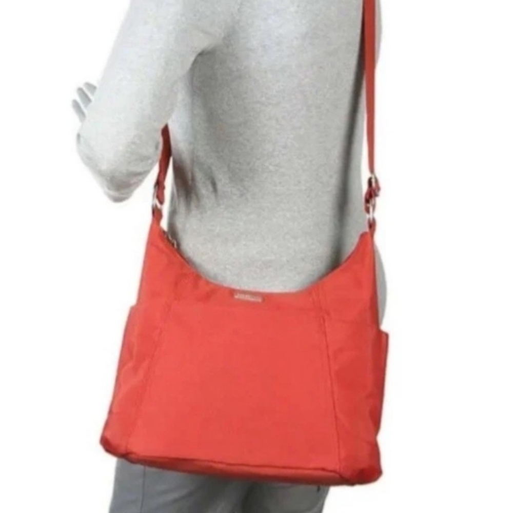 Baggallini Nylon Hobo Crossbody Bag Rust